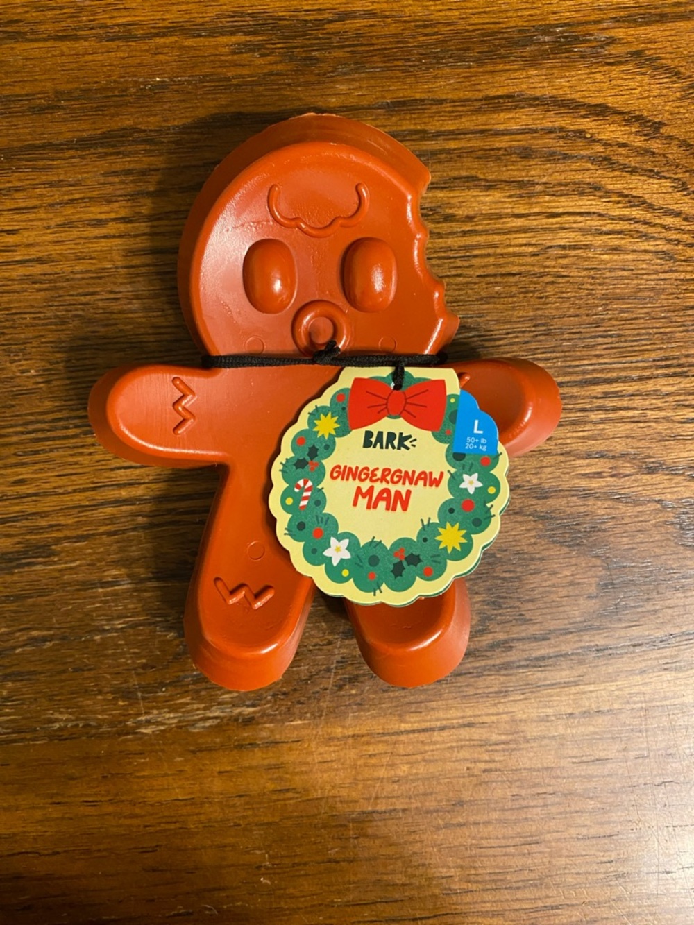 BARK Super Chewer Gingernaw Man Nylon Dog Toy Large Vanilla Scent NWT